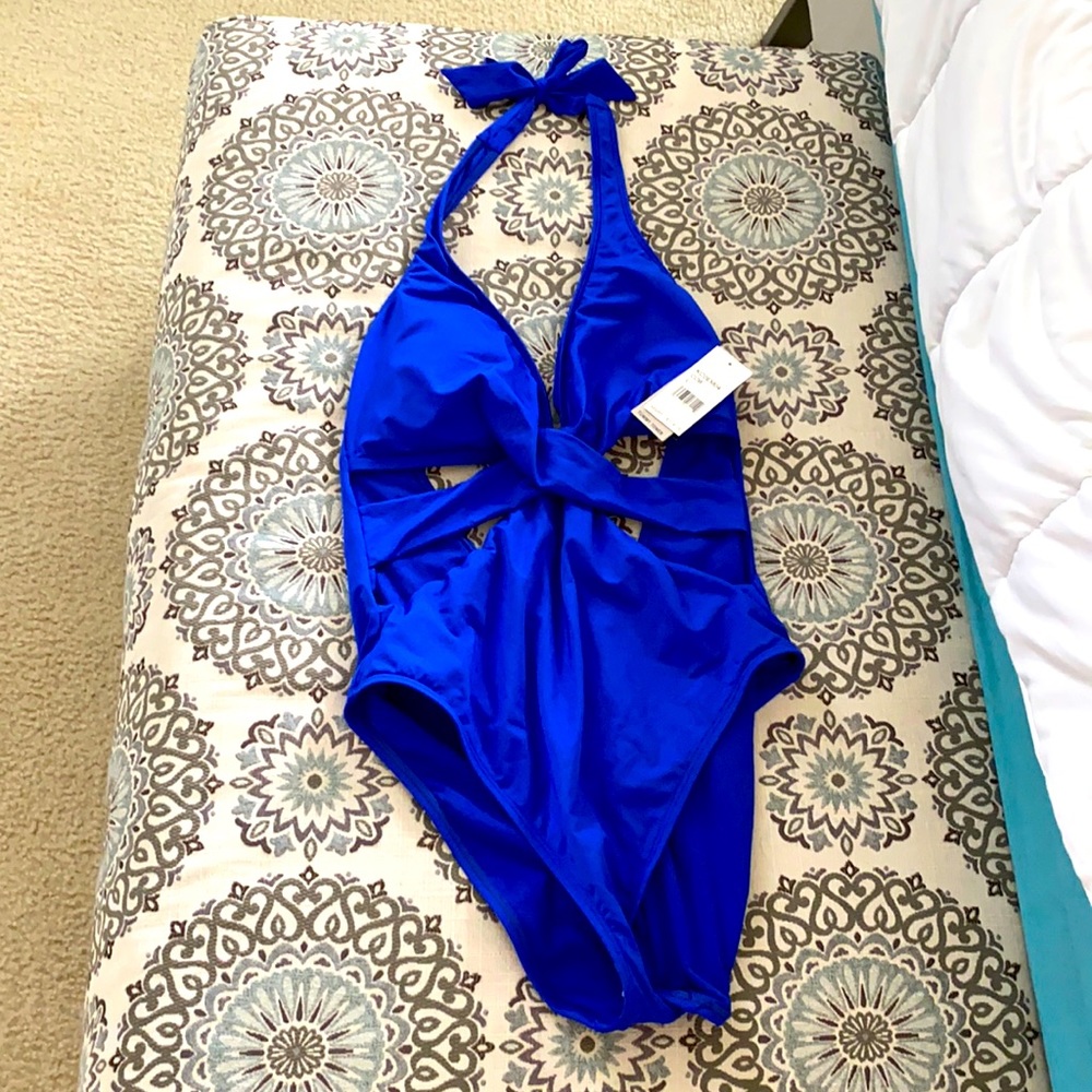 Royal blue Kenneth Cole swimsuit.